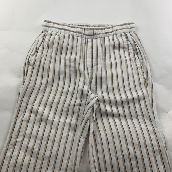 Old Navy Natural Stripe Linen Blend Wide Leg Lounge Pant S - Picture 2 of 7